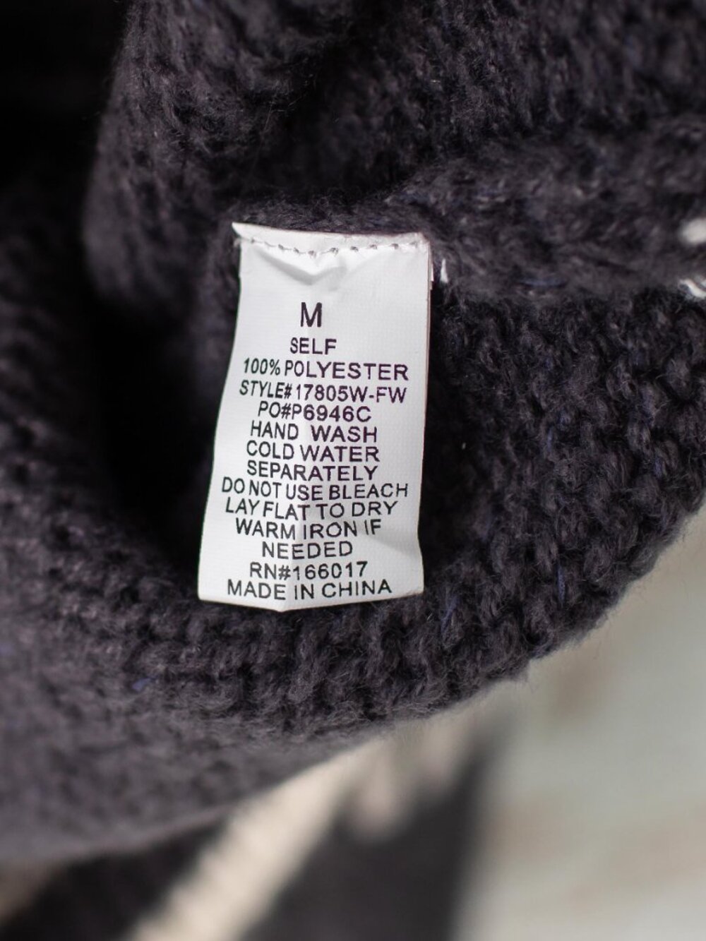 NEW Grey Bandit Anthropologie Women's M Chunky Knit Sweater Gray Cream Oversized - Picture 4 of 6